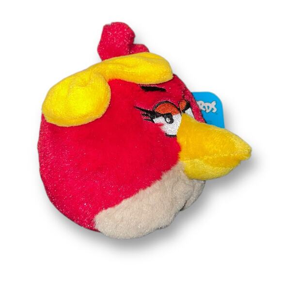 Angry Birds Plush Girl Non Retail Nursery Stitched Eyes Bedroom Decor Bow 5" - Picture 6 of 8